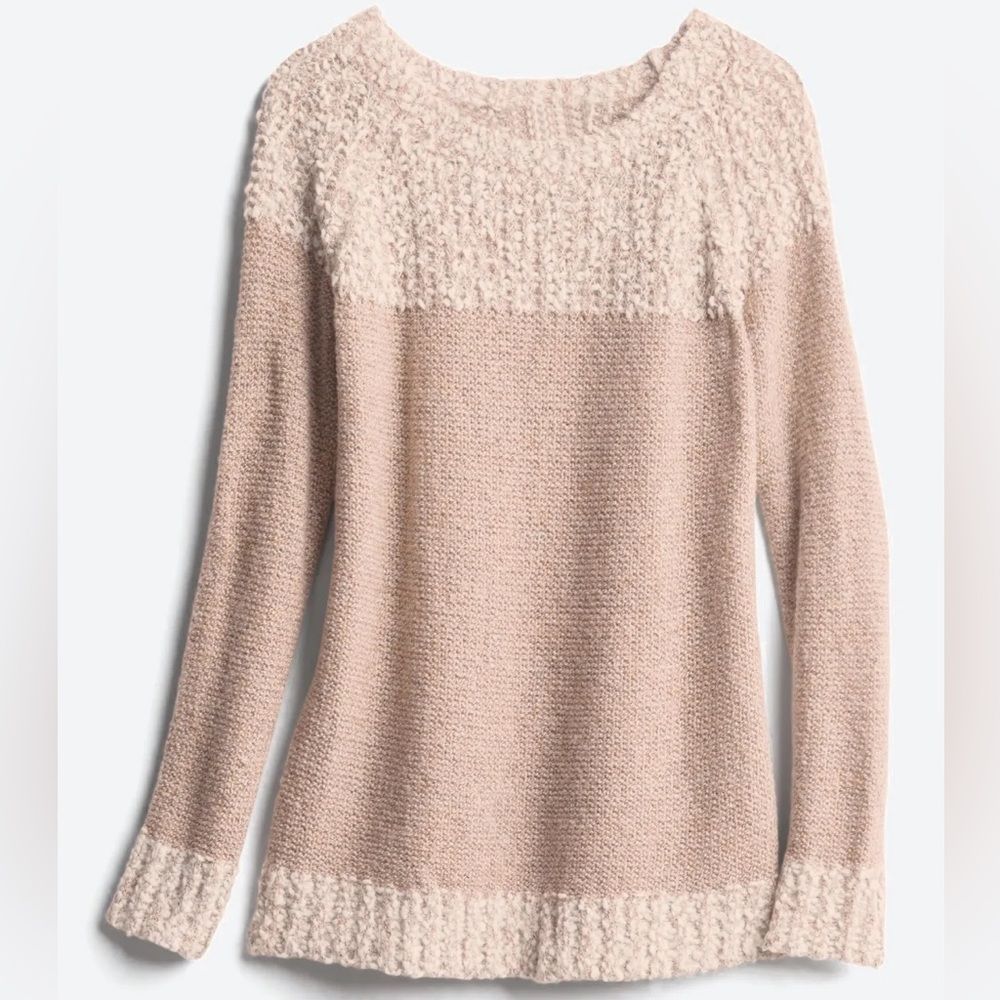 Fate Clairina Textured Pullover Scoop Taupe Sweater